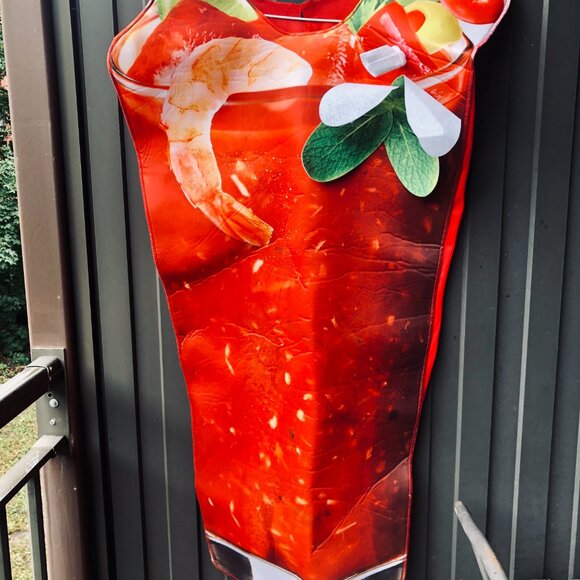 Bloody Mary Bloody Caesar Cocktail Drink Halloween Costume Unisex Adult One Size - Picture 5 of 8